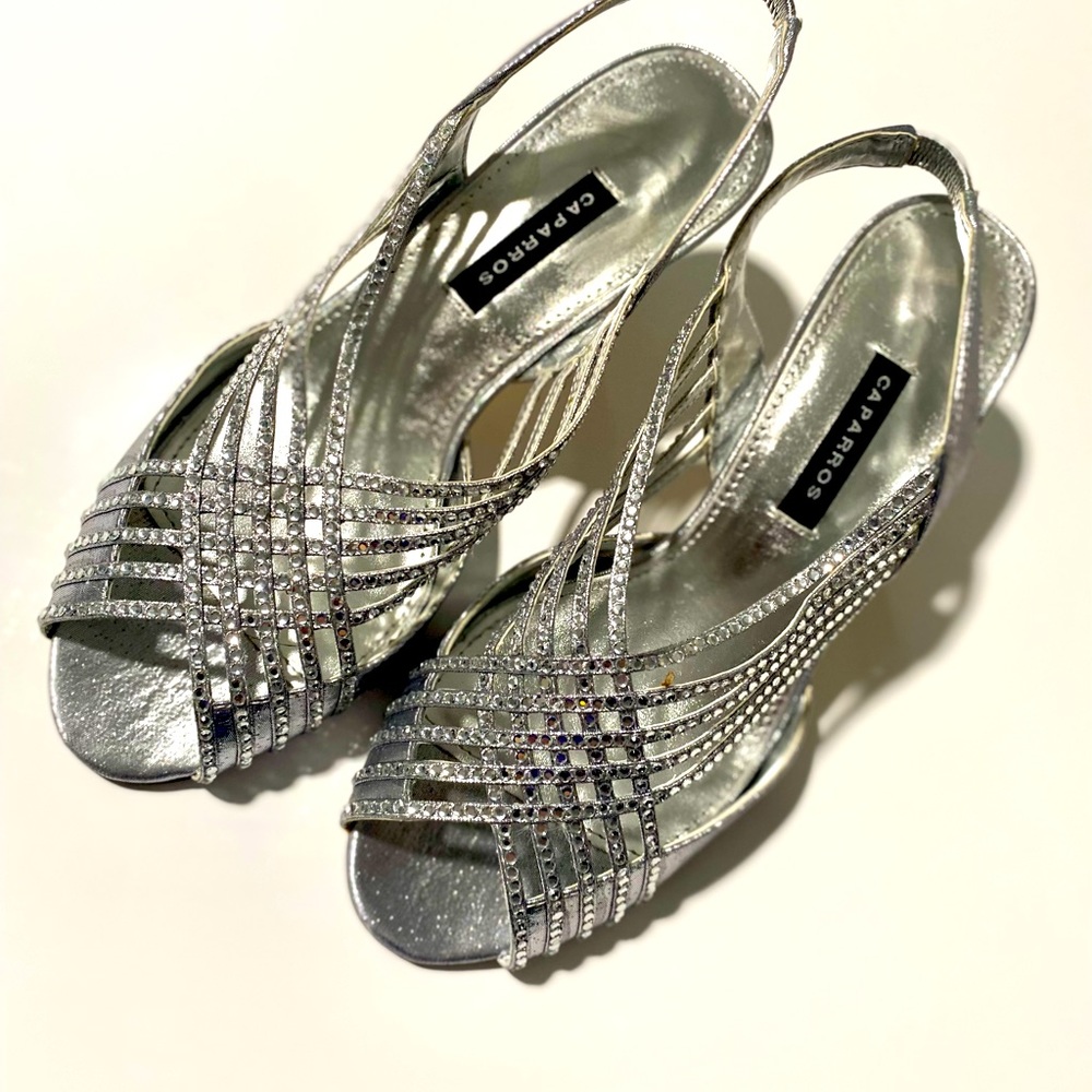 Silver high heels. No box, never worn.